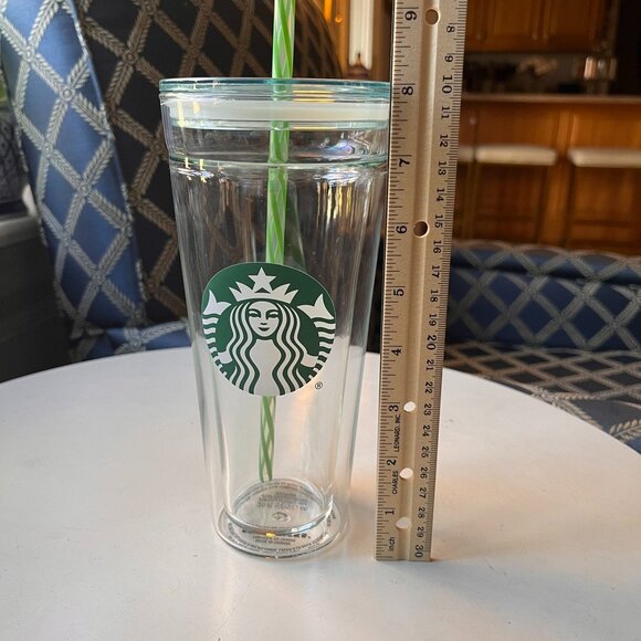 Starbucks Venti Double Walled Glass Tumbler 20oz Travel Mug Cup - Picture 11 of 13